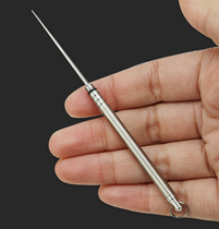 Multifunctional titanium toothpick portable EDC legal self-defense tool keychain hanging ornaments womens anti-wolf artifact