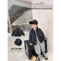 Boys cotton-padded clothes 2021 Winter new Korean baby plus velvet padded warm cotton-padded casual casual cotton-padded jacket