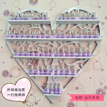 Heart-shaped Cosmetics Nail Polish shelf display rack Wall Mount nail polish display cabinet