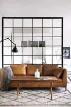 Nordic wrought iron partition American style living room screen fashion simple creative door flower window flower hollow entrance custom-made