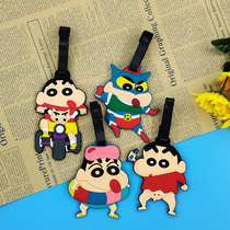 Cartoon anime crayon small new Ultraman luggage tag creative cute school bag pendant travel boarding anti-lost check-in