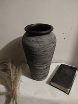 New special price handmade pottery jar coarse pottery old clay tile flower pots vintage decorated pottery jar with large caliber red pottery jar