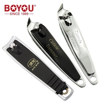 Bo friend nail clippers nail clippers large medium and small oblique mouth flat stainless steel nail clippers scissors