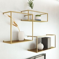 Nordic nail rack cosmetics storage rack lattice nail polish Wall hanger bedroom living room display frame Gold