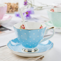 With water gifts can be customized European bone china coffee cup and saucer creative gift coffee cup saucer set Insurance Bank