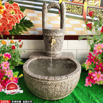 Stone carving mop pool stone sink bucket courtyard stone sink wash basin outdoor mop pool garden villa hand washing ornaments