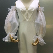 Bride gloves mesh long wedding dress hand sleeve strapless wedding dress cover arm sleeve shape photo