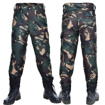 Hunter camouflage pants mens spring and autumn wear-resistant overalls anti-tear loose bunch feet big pocket work pants labor protection pants