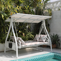 Outdoor courtyard swing rocking chair outdoor aluminum alloy hammock villa garden balcony terrace Net red leisure hanging basket chair