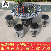 Stone table stone stool courtyard garden outdoor stone table bluestone granite chessboard stone table garden park home
