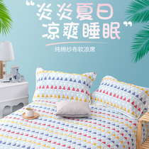 Pure cotton six-layer gauze soft mat washable foldable double-sided breathable sweat-absorbing summer newborn baby child tatami
