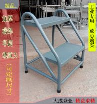 Two or three steps of iron ladder Stair climbing stool step ladder Cargo ladder Iron strong industrial heavy industry household ladder Silver gray