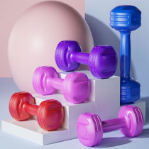Fixed rubber dumbbell ladies household fitness equipment single 2kg3 4kg childrens jumping exercise small dumbbell integrated