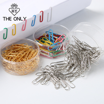 Wei Yi paper clip Color pin Floral back-line needle Stationery binding long tail clip