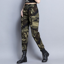 Summer thin womens camouflage pants 2021 outdoor sports military fans womens cotton wear-resistant overalls tide