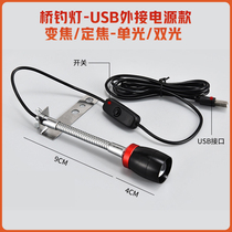 Bridge Fishing Light Bridge Raft Light Night Fishing Blue Light White Light USB Fishing Charge Treasure Special Light Focusing Spot Size New
