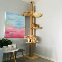 Solid wood cat climbing frame to stand up to the sky column cat jumping table cat furniture cat tree factory direct sales