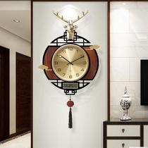 New Chinese Hung Clock Living Room Clocks Fashion Home Quartz Clock Creativity Hanging Watch Personality Atmospheric Art Light Lavish Clock