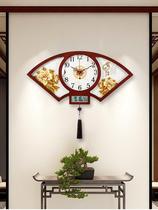 New Chinese Living room hanging bell hanging wall quartz clock Creative fashion Home Free to punch China Wind clock Atmospheric clock