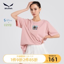 salewa salewa T-shirt women 2021 summer new item couple outdoor loose round neck breathable printing short sleeve