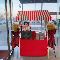 Night Market Table mobile anti-corrosion Wood snacks drinks food stalls casual push display stands market sale tables