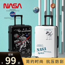 Trolley box boarding student travel password box NASA astronaut luggage female 20 24 26 silent universal wheel