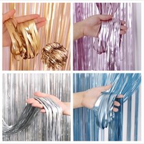 Rain silk curtain decoration venue decoration wedding celebration party stage jewelry photo bar background rain silk door curtain