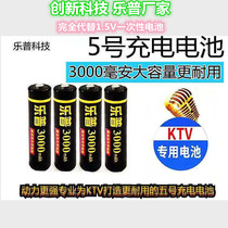 AA Lepu 5 rechargeable battery 1 2V rechargeable large capacity 3000KTV microphone microphone Wireless Rechargeable Battery