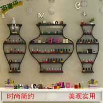 Nail Polish shelf nail art rack wall-mounted Iron Nail Polish glue display cabinet cosmetics lipstick storage shelf