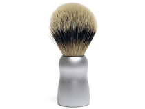 DOVO-German duvo Silvertip silver tip gray badger temples hair men shaving brush blistering brush round handle