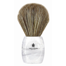 Vie-Long-Horse Hair shaving brush white translucent acrylic handle