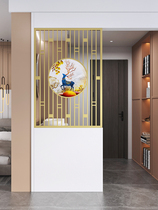 Stainless steel light luxury metal iron art household screen partition living room dining room Net red modern barrier Hall Cabinet customization