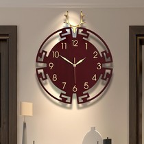 Light Extravagant Deer Head Table Hanging Wall Living Room Home Fashion Net Red Hanging Bell Eurostyle Creative Atmospheric Clock Decoration Muted Bell