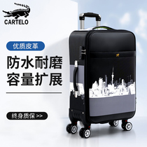 Caravan Alligator Crocodile Suitcase Mens Korean Version Student Leather Case Pull Rod Box Son Universal Wheels 24 Inch Suitcase Password Box