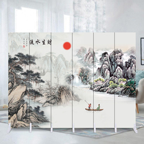 Chinese screen partition wall Living room folding mobile Simple modern landscape Light luxury Bedroom occlusion Home office