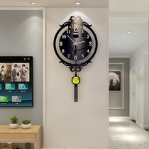 New Chinese Watch Wall Clock Living Room Modern Simple Creative Personality Fashion Chinese Style Mute Atmospheric Home Clock