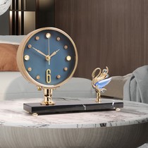 High-end clock clock modern light luxury living room home desktop creative desktop clock ornaments atmospheric simple Station clock