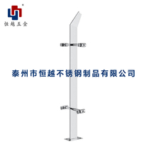 Factory custom 304 stainless steel staircase column balcony railing engineering handrail solid veneer large blade