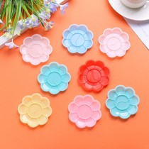 10-grid white plum blossom pigment palette childrens art Chinese painting oil painting color watercolor gouache brush brush painting brush