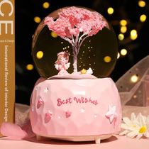 New Years Day small gifts childrens ideas send girls girls gifts children 2022 Tiger Crystal Ball Music Box