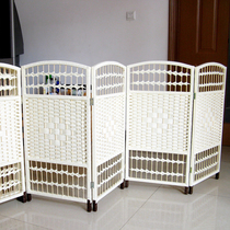 Regional fence rattan childrens partition decoration fence partition wall folding screen kindergarten special small screen can be fixed size