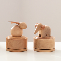 Shude Life Museum Music Box Music Box Wooden Sky City Send Girls Creative Girls Birthday Gifts