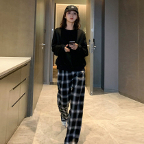 Fog Beth Chao Brand Wear Women's Spring and Autumn Pure Black Shoulder Drop Hat Long Sleeve Loose Skinny Winter Cashmere Top