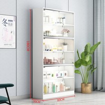 Cosmetics display cabinet anti-theft glass door beauty skin care products display cabinet with lamp commercial shelf display cabinet with lock