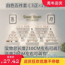  Cabinet nail shop shelves Wall-mounted nail glue cabinets Nail art shelves put cosmetics on the wall hanging cabinet Nail polish exhibition