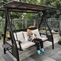 Outdoor swing hanging chair hanging basket rattan chair courtyard garden swing villa balcony Swing Swing swing chair hanging chair