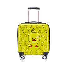 Gift custom logo school gift 3D small yellow duck 20 inch childrens trolley travel code boarding luggage suitcase
