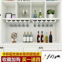 Solid wood wine glass rack upside down household wine goblet rack Upside down hanging wine cabinet hanging cup rack Creative wine rack