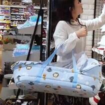 Newborn baby sleeping in a car artifact portable sleeping basket car basket going out to nap baby bed lying flat