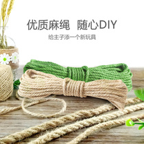 Cat climbing frame diy material sisal rope cat scratching column green hemp rope homemade handmade cat climbing frame hemp rope cat scratching board